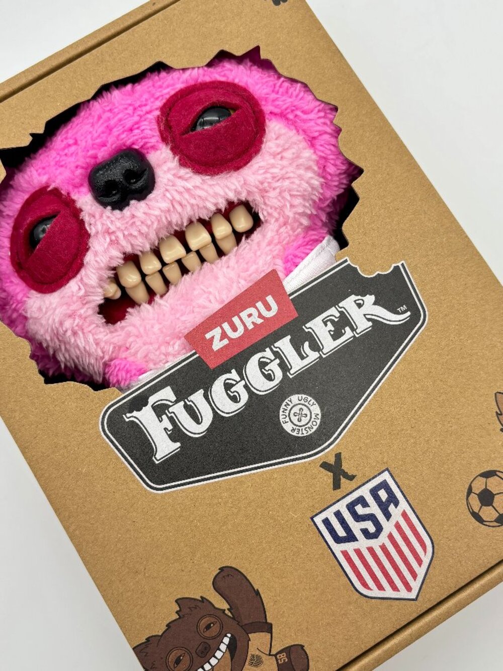 2026 Fuggler FIFA USA Soccer TEDDY BEAR Funny Ugly Monster 9" Plush Toy Zuru NEW